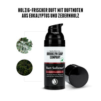 Bart Softener für einen gepflegten Bart mit holzigem Duft von Eukalyptus und Zedernholz.