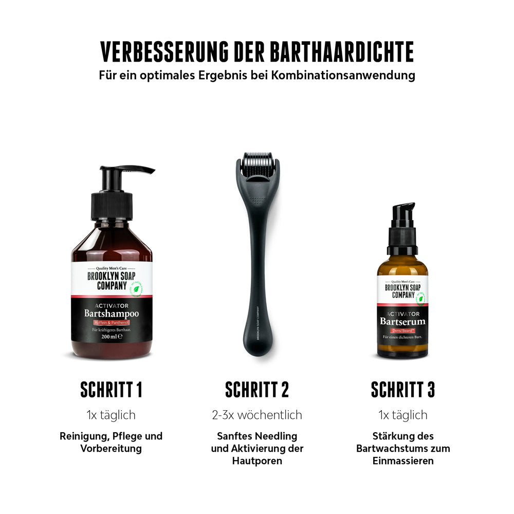 Mit dem Activator Refill Bundle verbessert sich die Barthaardichte in nur 3 Schritten - für einen gestärkten Bartwuchs bei Männern.
