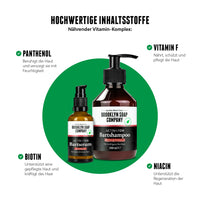 Das Activator Refill Bundle setzt auf hochwertige Inhaltsstoffe für einen volleren Bart mit einem Vitamin-Komplex aus Panthenol, Vitamin F, Biotin und Niacin.