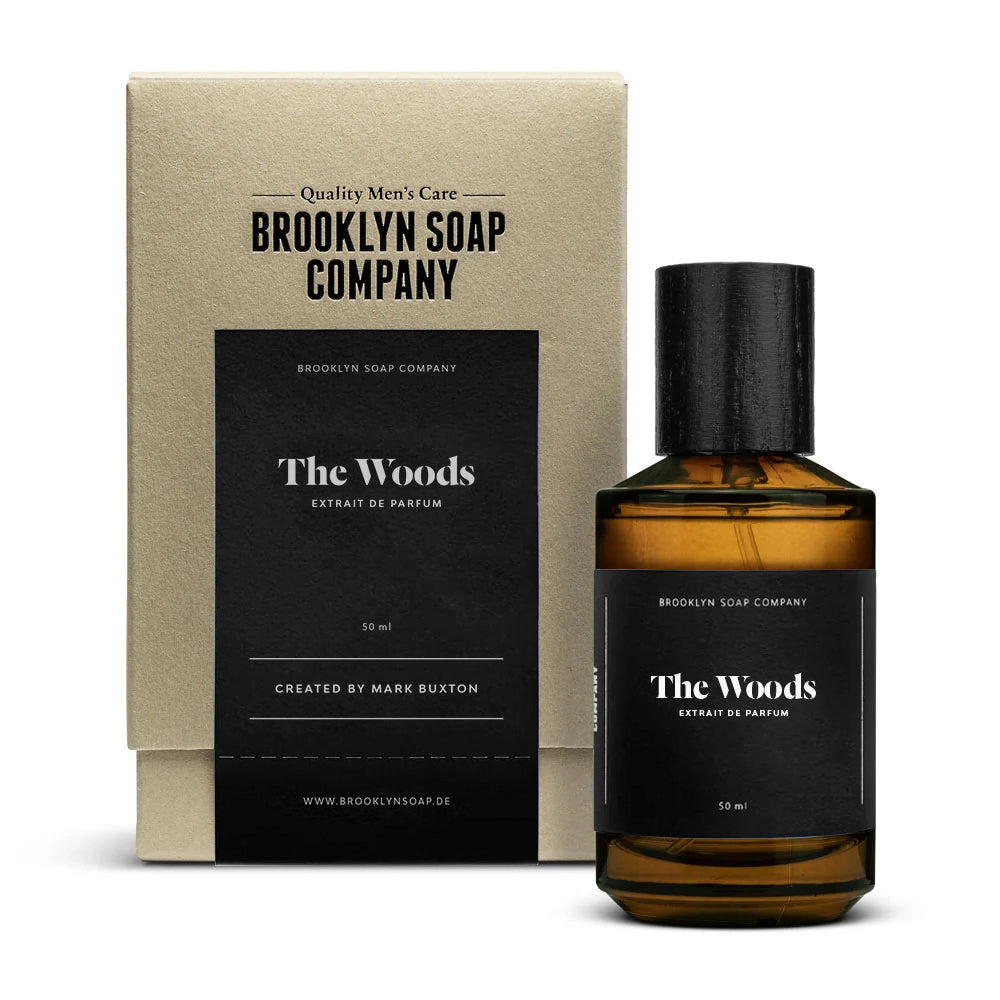 Der Bestseller-Duft für Männer The Woods  von der Brooklyn Soap Company jetzt noch intensiver und luxuriöser mit Noten von von feinem Kaschmirholz, frischer Bergamotte, Schwarzem Pfeffer und würzigem Muskat.