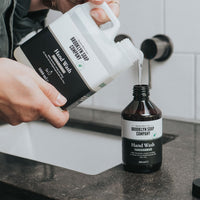 Der Hand Wash Refill Kanister von der Brooklyn Soap Company spart Geld und Plastik. Die Handseife reinigt und pflegt die Hände ohne auszutrocknen.