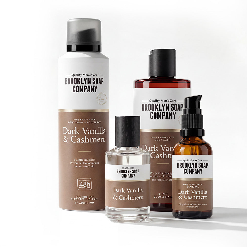 Dark Vanilla Bartöl mit Pflegeprodukten von Brooklyn Soap Company