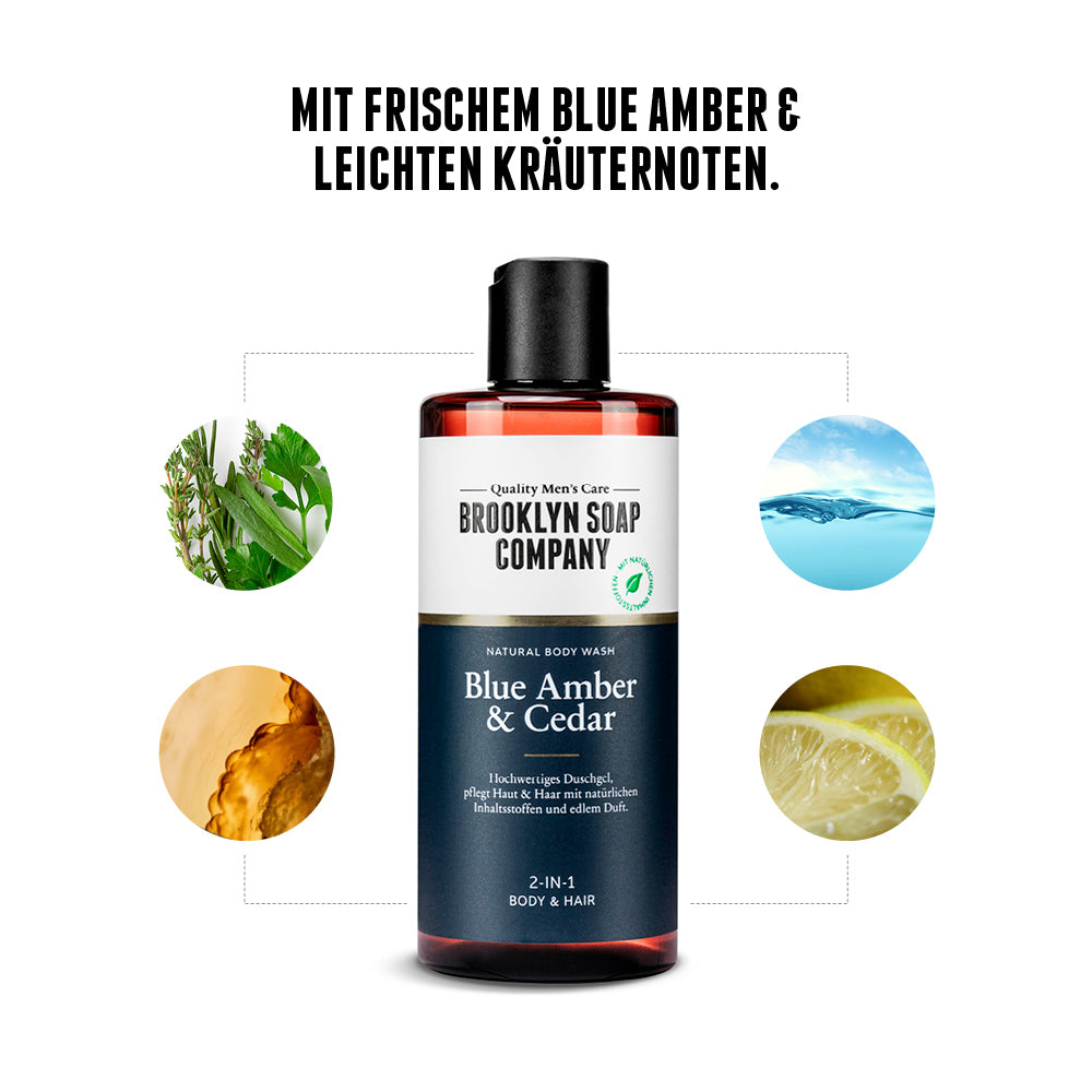 Blue Amber & Cedar Body Wash